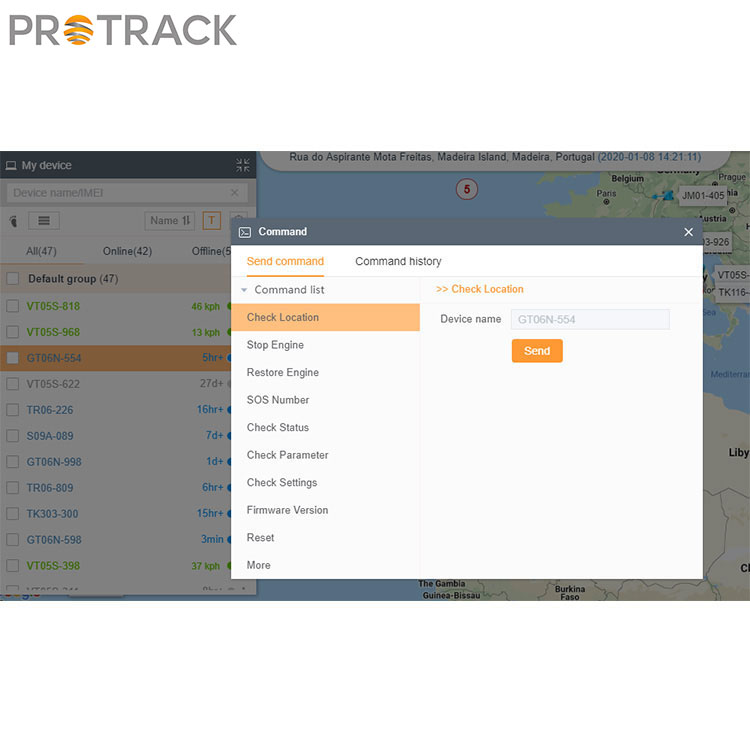 Plateforme logicielle du dispositif de suivi GPS